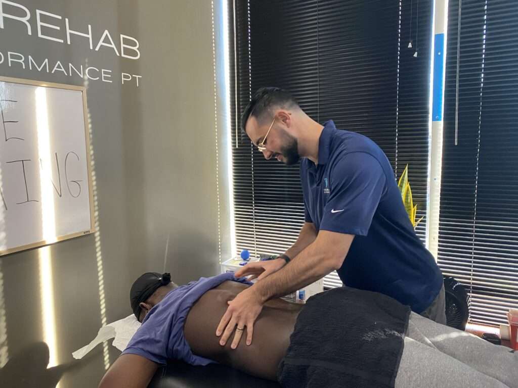 Lower back massage